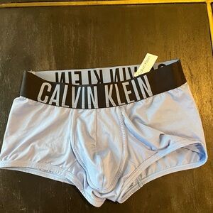 Calvin Klein Sky Blue Trunks with Black Logo Waistband